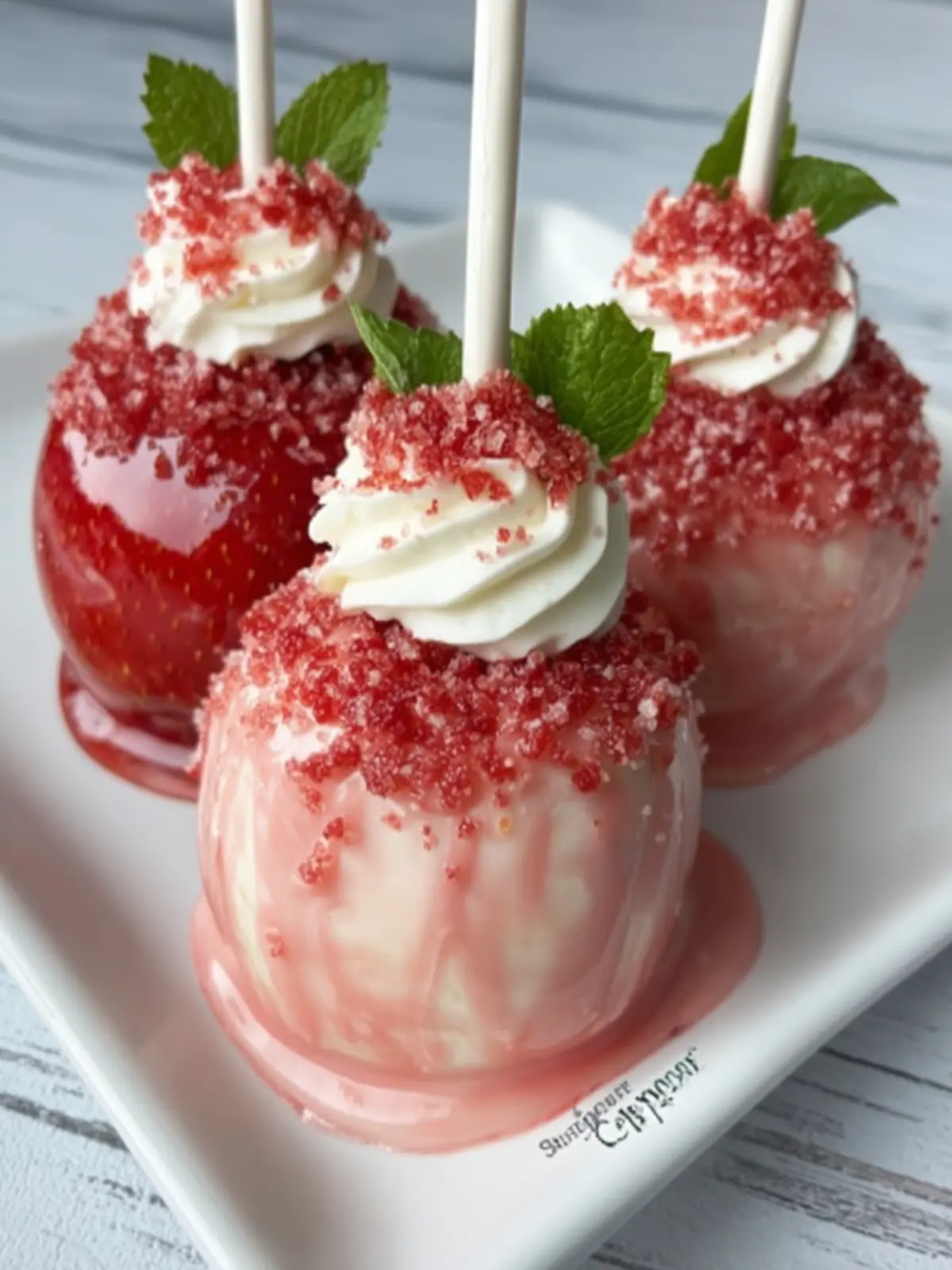 Strawberry Cream Candy Apples First Image