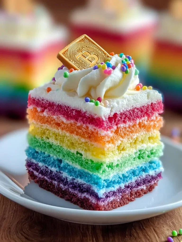 Colorful Rainbow Layered Cake First Image