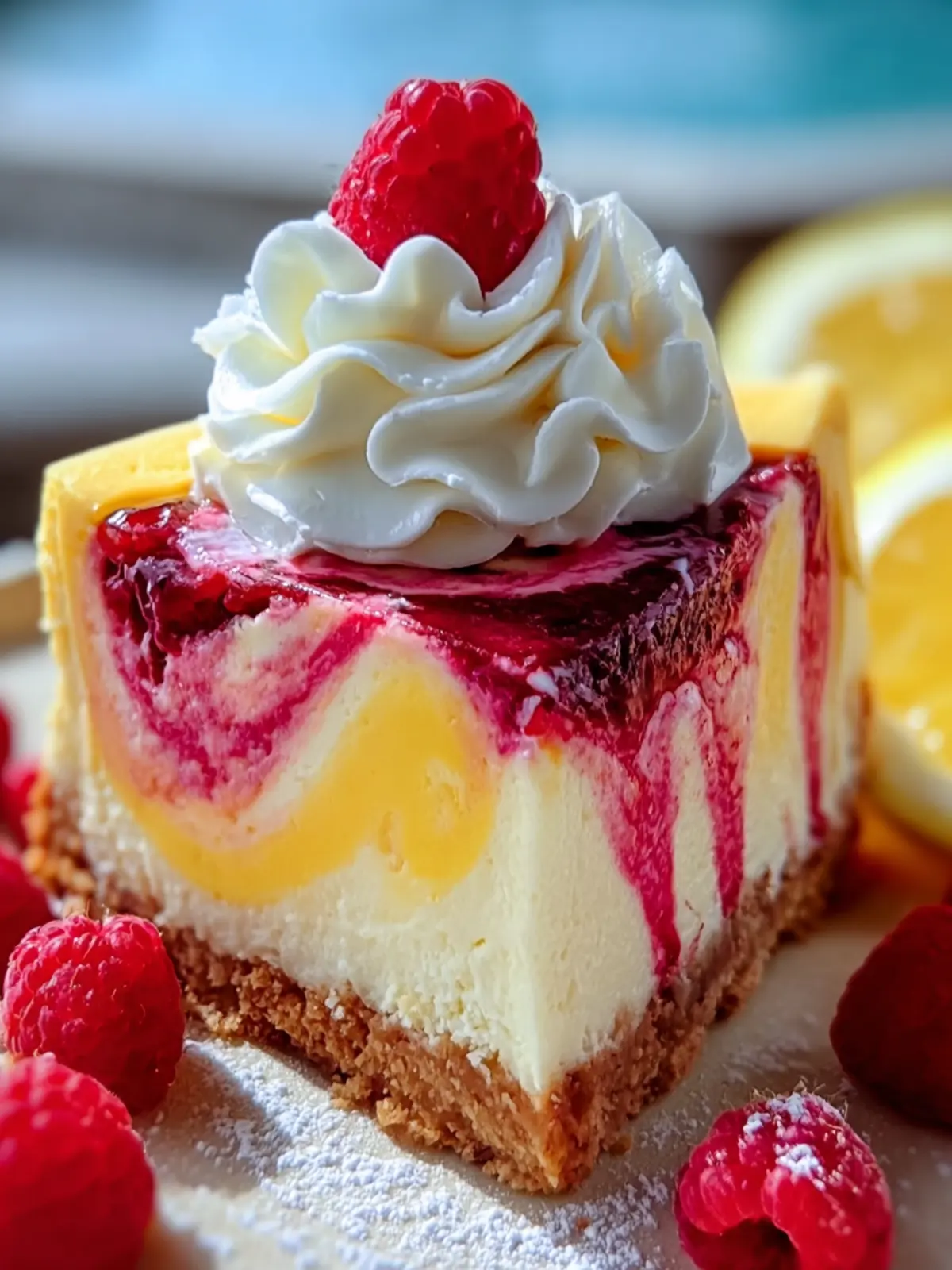 Raspberry Lemon Swirl Cheesecake First Image