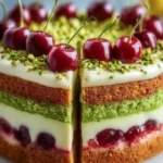 Pistachio Cherry Layer Cake First Image