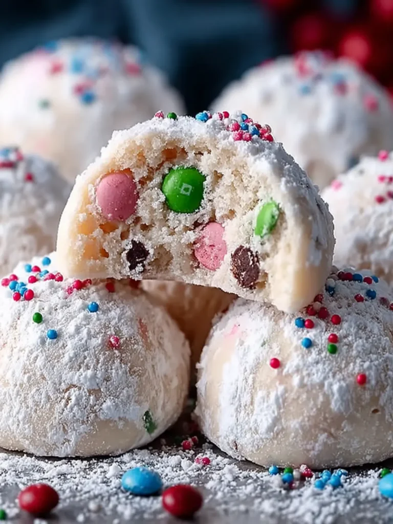 Christmas M&M Snowball Cookies: Indulge in Festive Bliss! First Image