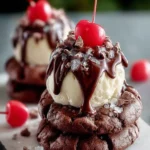 Decadent Chocolate Ice Cream Cookies First Image