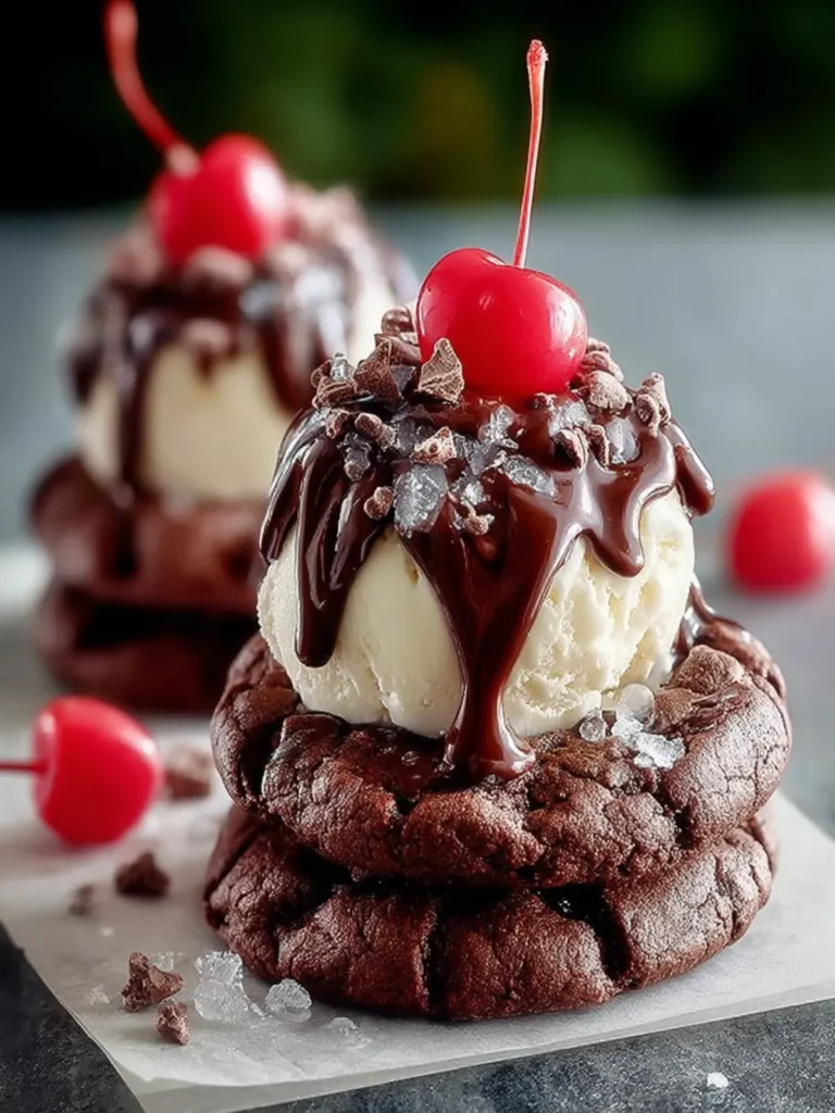 Decadent Chocolate Ice Cream Cookies First Image