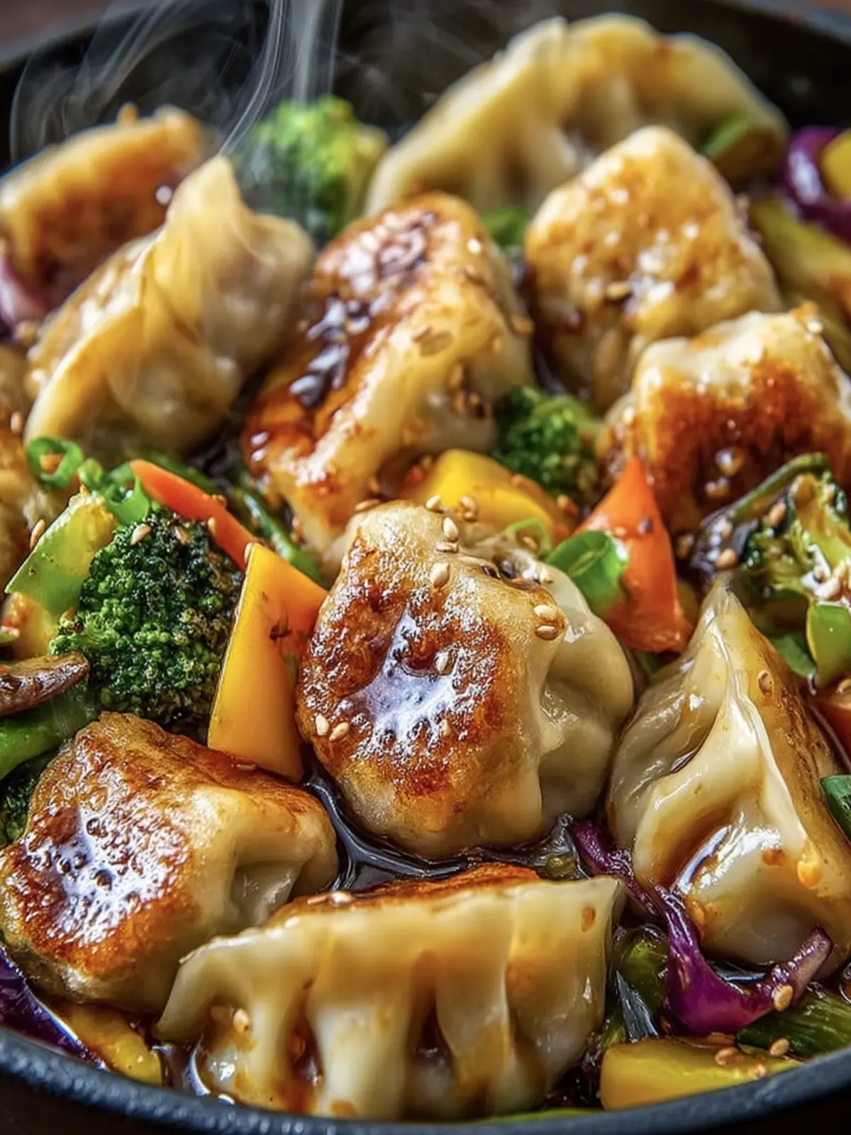 Pan-Fried Dumplings with Vegetables First Image