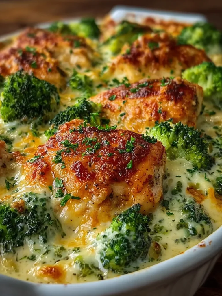 Creamy Keto Broccoli Chicken Casserole First Image