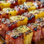 Grilled Pineapple Ham Skewers First Image