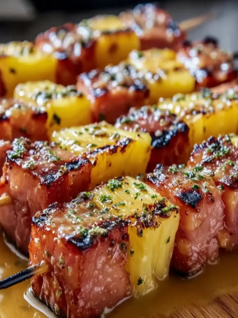 Grilled Pineapple Ham Skewers First Image