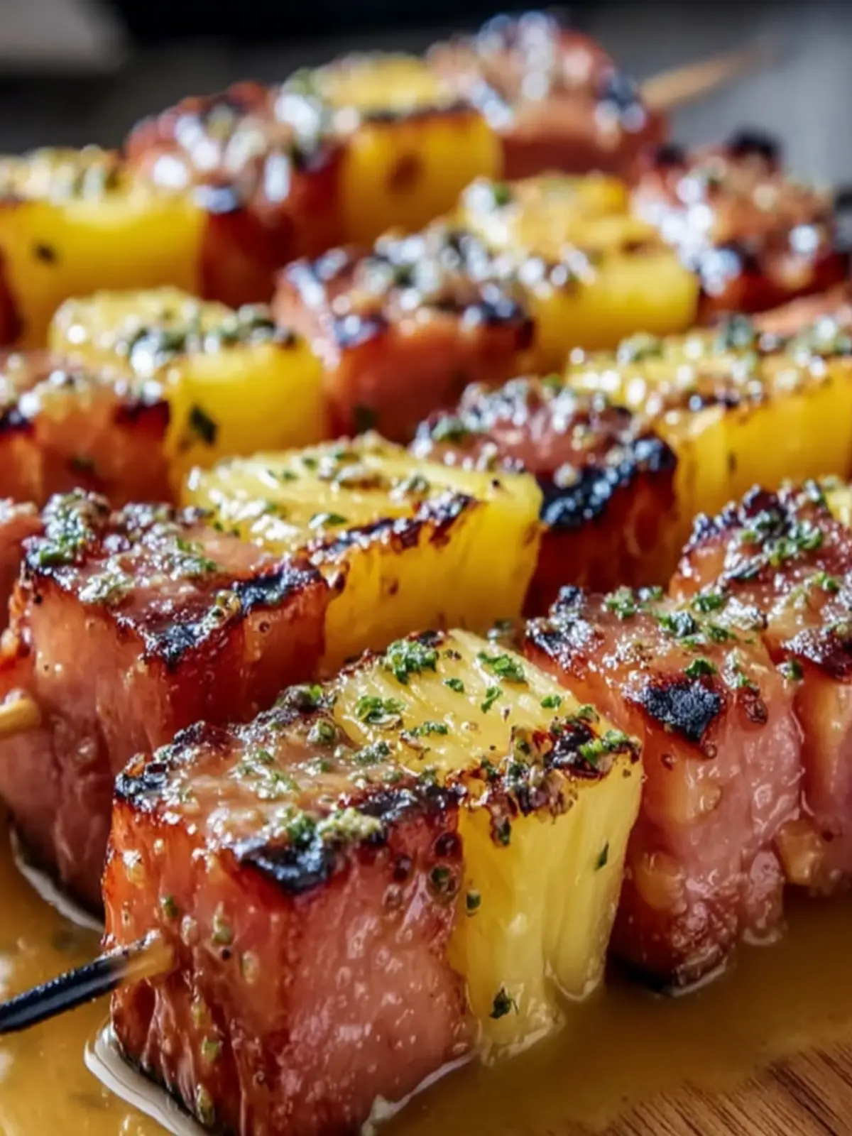 Grilled Pineapple Ham Skewers First Image