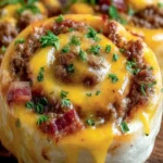 Garlic Butter Cheeseburger Rollups First Image