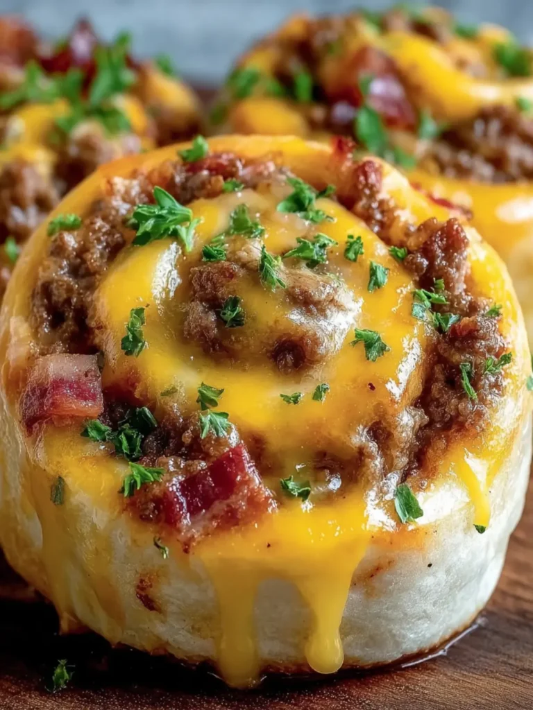 Garlic Butter Cheeseburger Rollups First Image