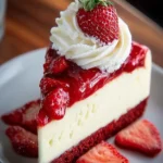 Strawberry Red Velvet Cheesecake Slice First Image