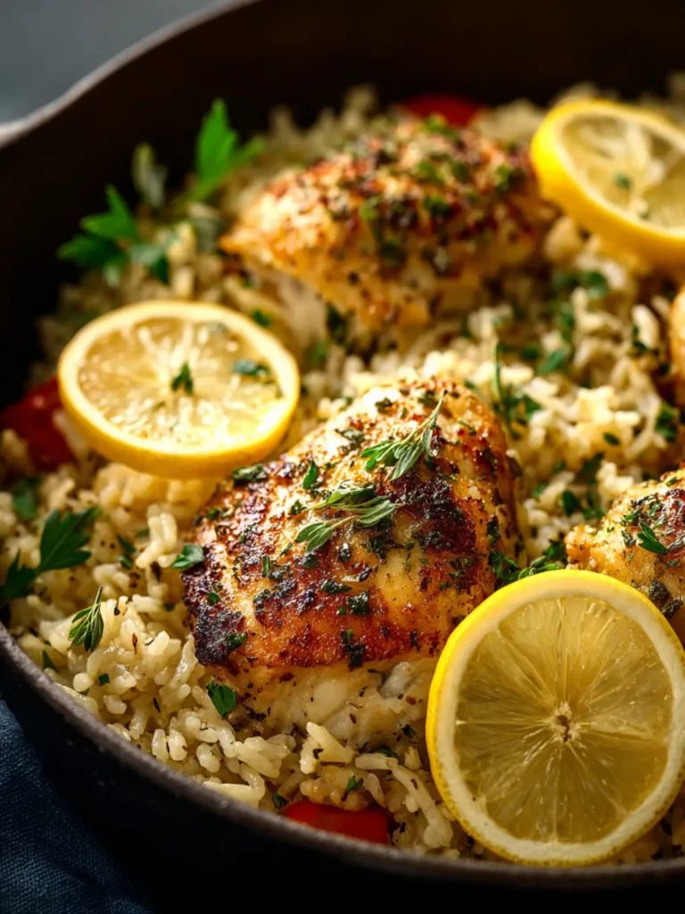 One Pot Lemon Herb Chicken & Rice First Image