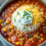 Crock Pot Taco Rice Soup First Image