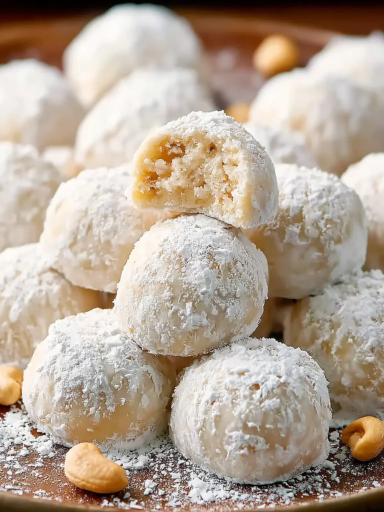 Cashew Snowball Cookies First Image