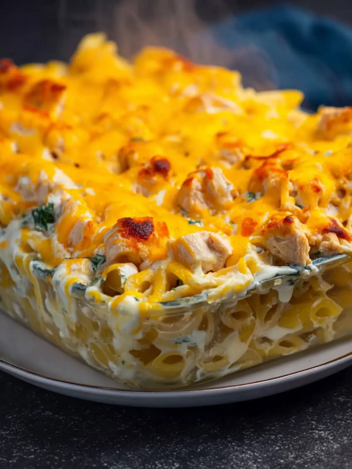 EASY BUFFALO CHICKEN PASTA BAKE RECIPE for Dinner Delight First Image