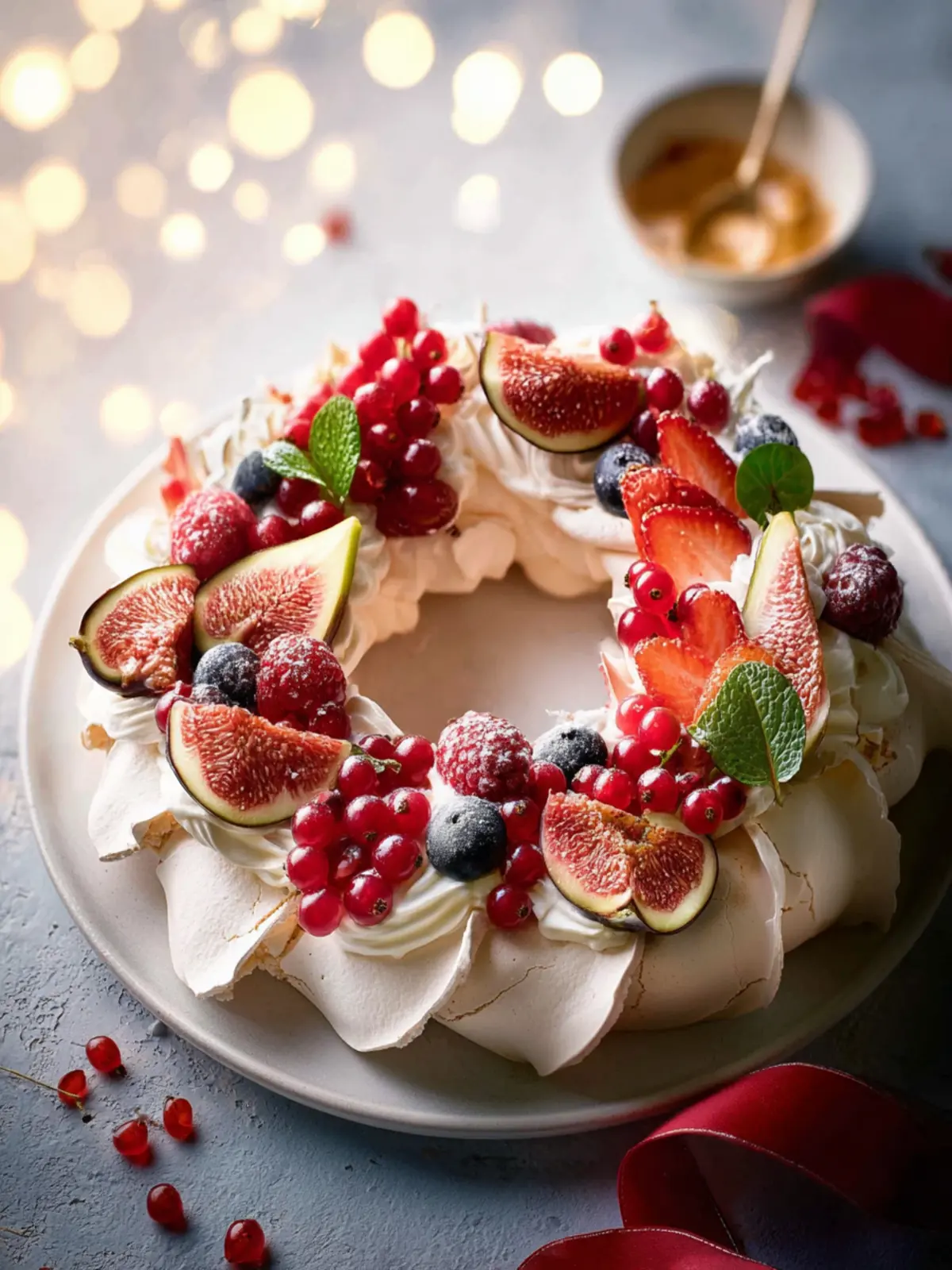 Christmas Pavlova Wreath First Image