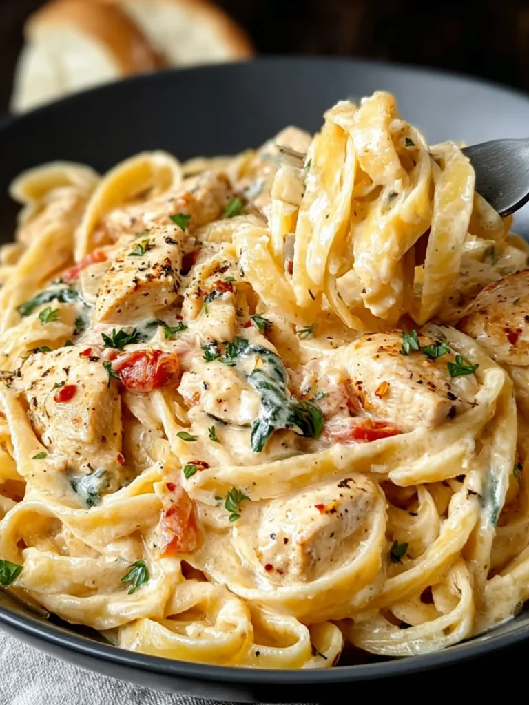Irresistible Creamy Tuscan Chicken Pasta Recipe Delight First Image