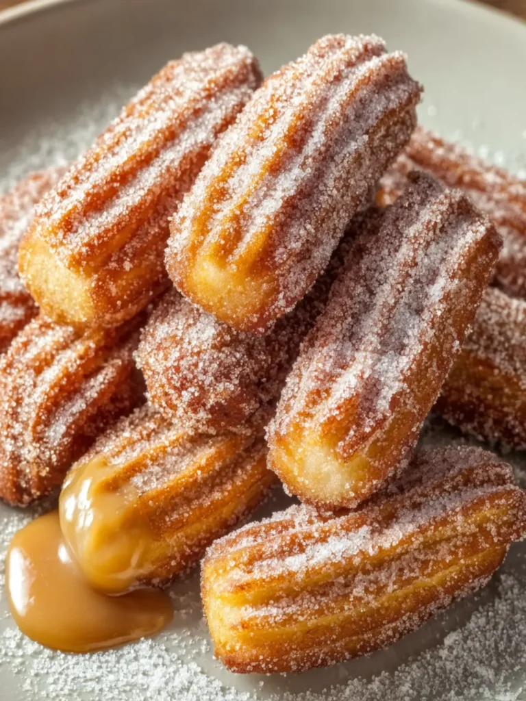 Irresistible Gingerbread Churro Bites with Caramel Dip First Image