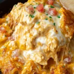 Easy No Carb Crockpot Buffalo Chicken Casserole First Image
