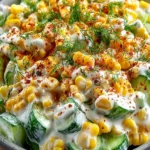 Refreshing Street Corn Creamy Cucumber Salad Recipe First Image