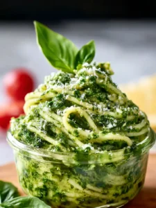 Irresistible Spinach Basil Pesto Recipe - Easy & Flavorful First Image