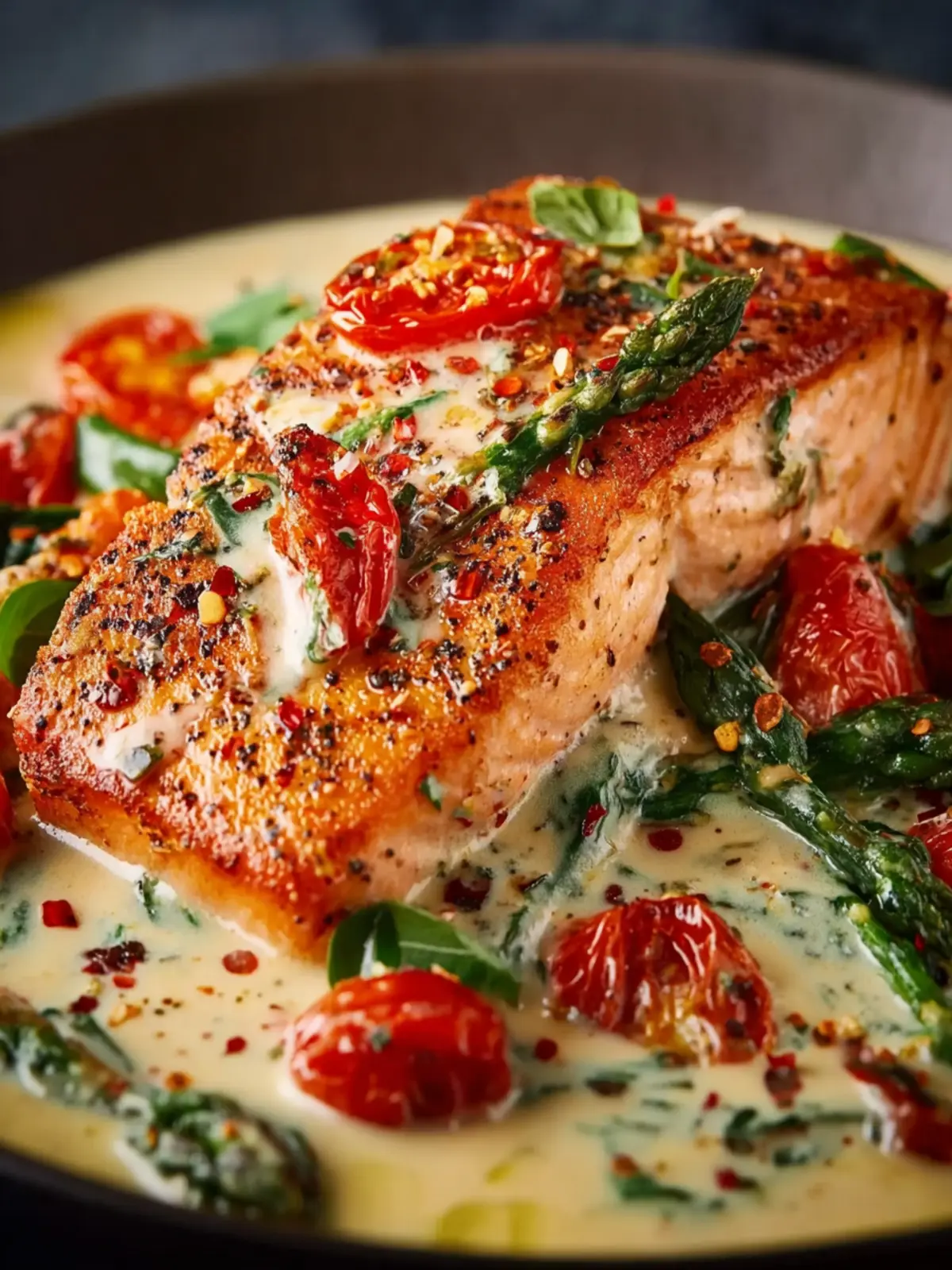 Creamy Tuscan Salmon First Image