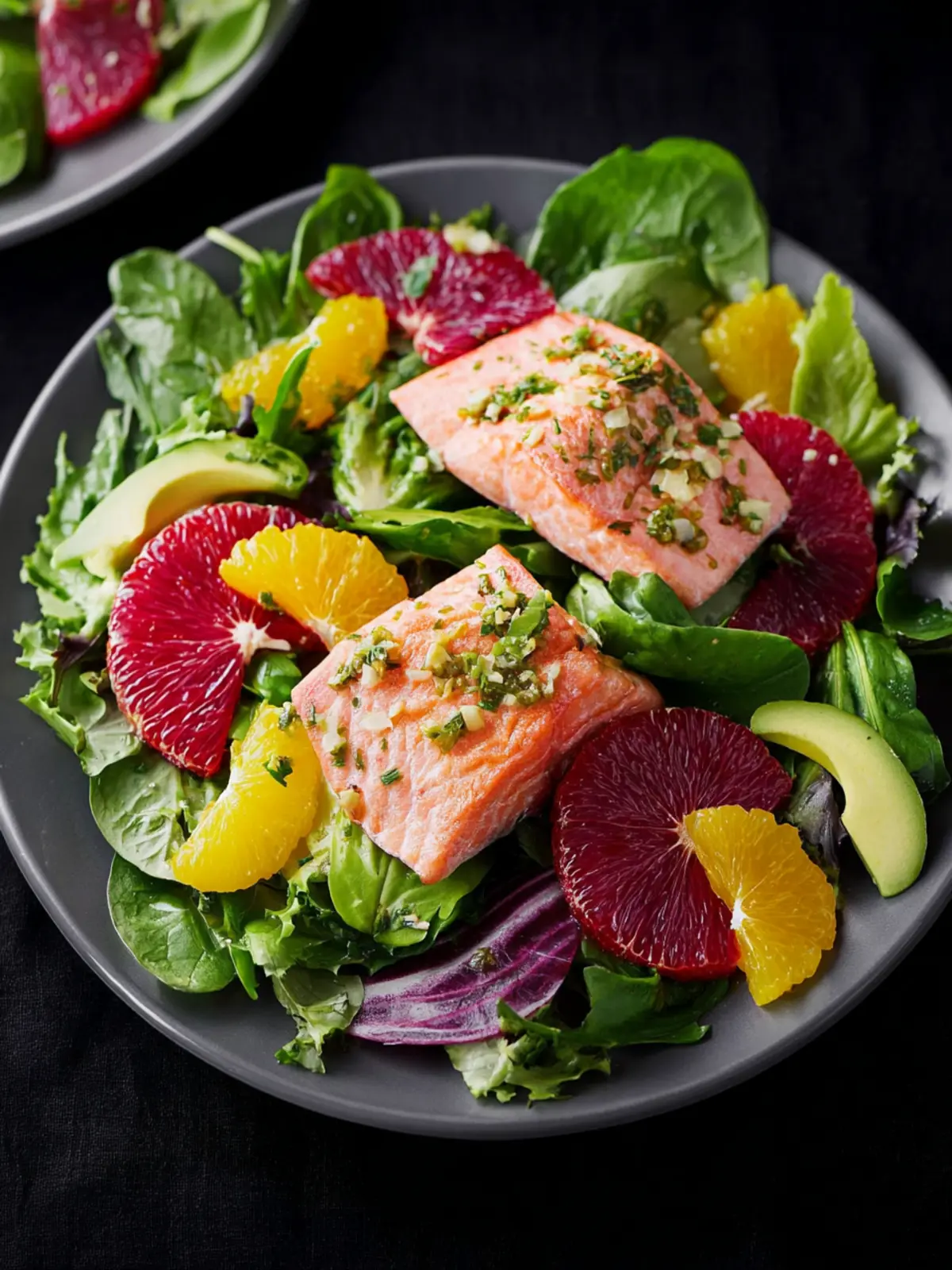 Simple Salmon Citrus Salad First Image