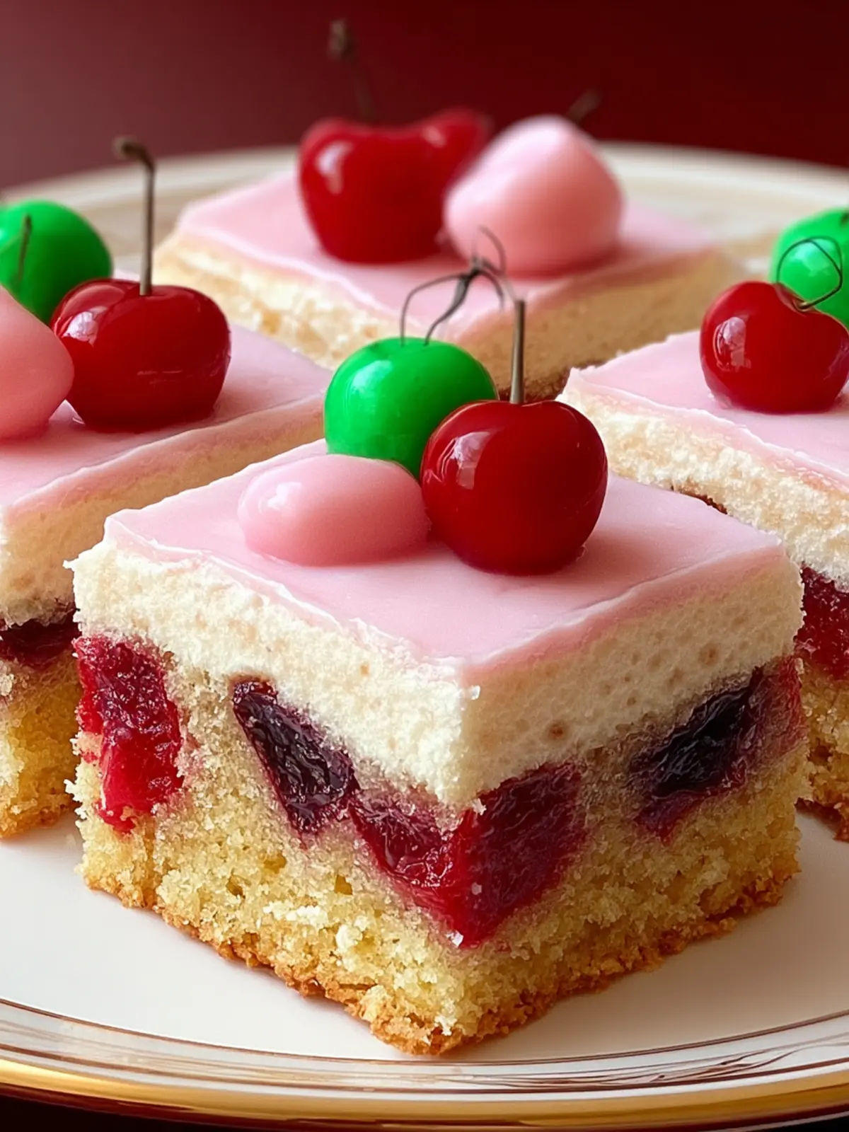 Irresistible Cherry Cake Squares: A Sweet Delight Recipe First Image