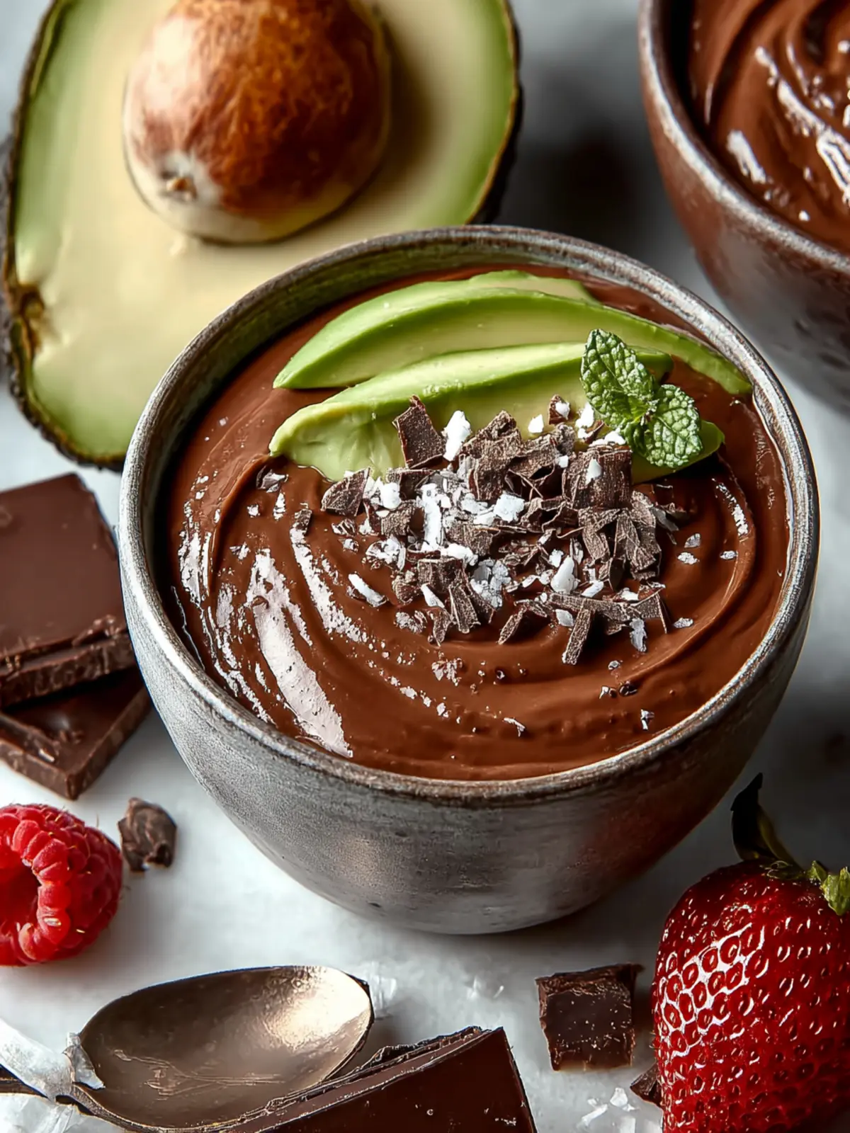 Indulge in Creamy Chocolate Avocado Pudding Delight First Image