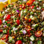 Mediterranean Chopped Lentil Salad with Lemon Dressing First Image