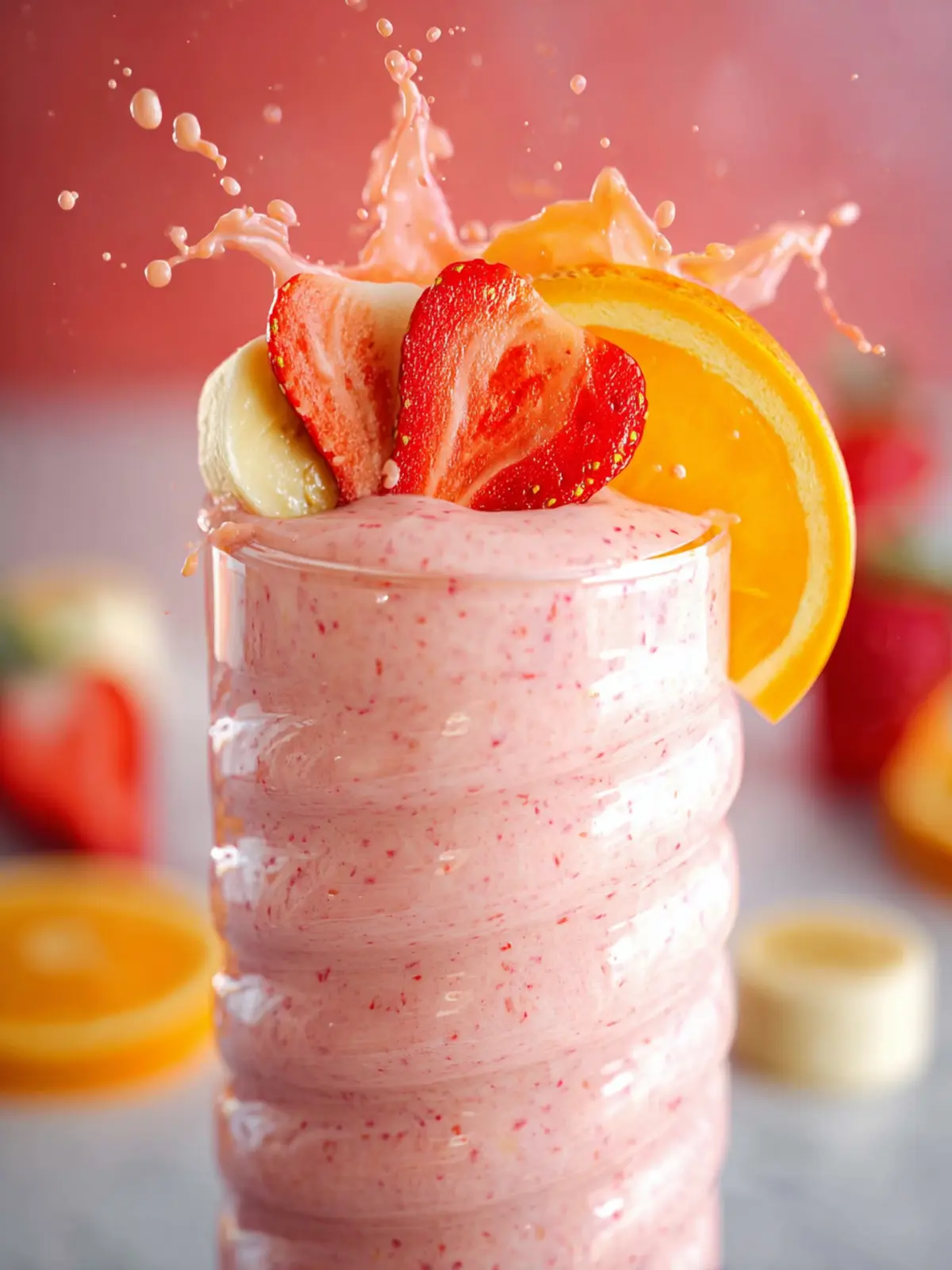 Banana Strawberry Orange Cottage Cheese Smoothie First Image