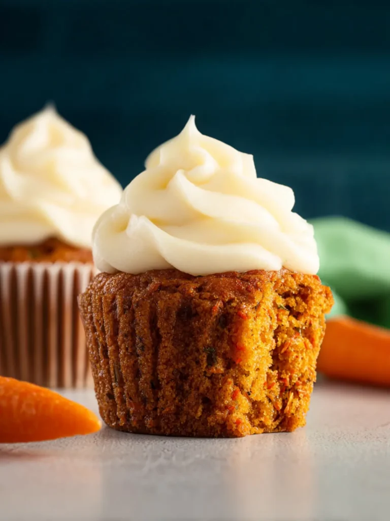 Carrot Cupcakes with Cream Cheese Frosting First Image