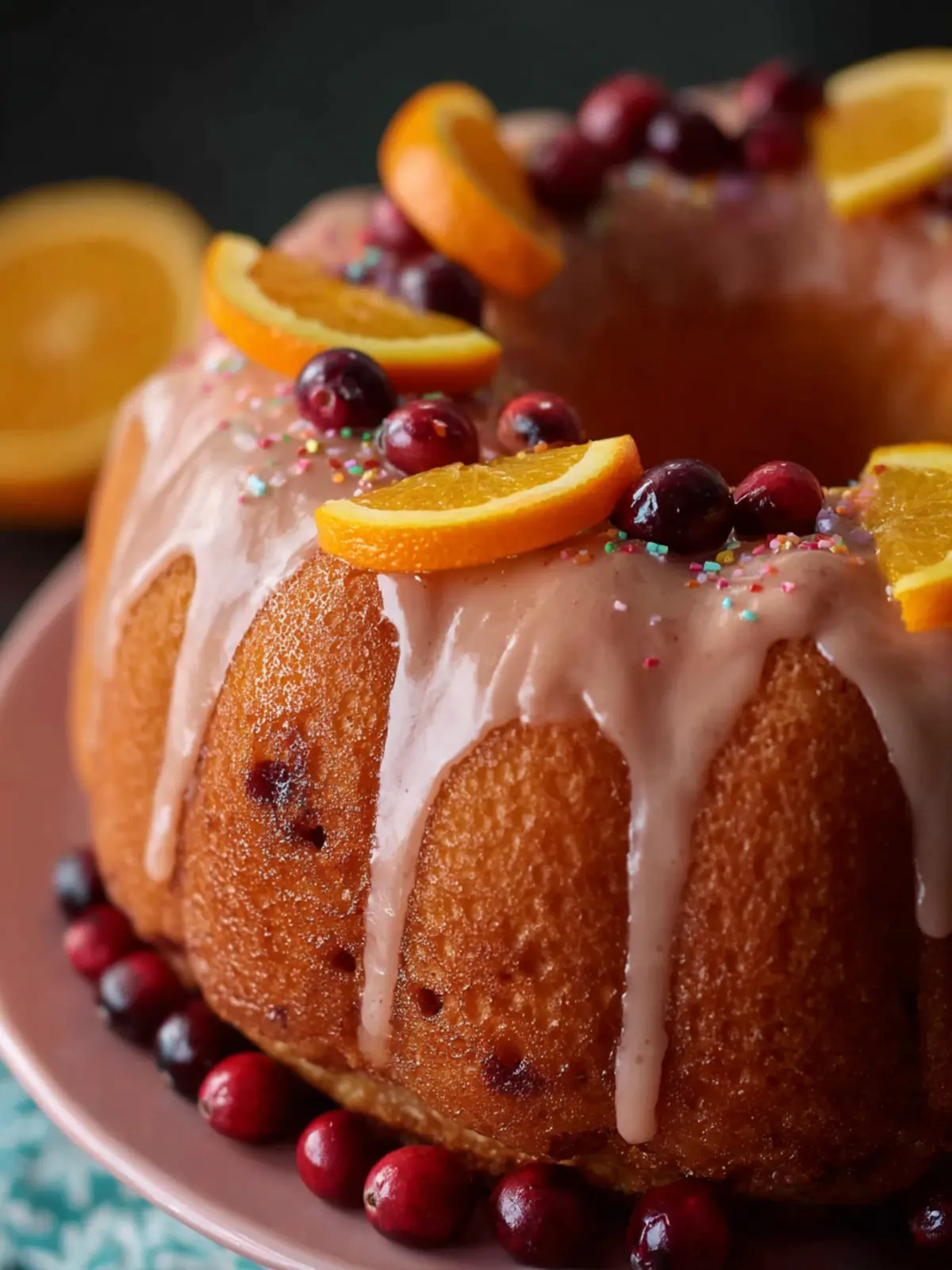 Cranberry Orange Bundt Cake First Image