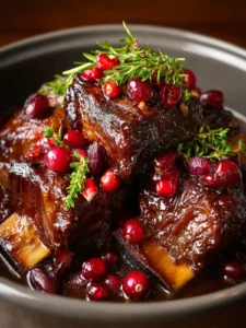 Crockpot Cranberry Beef Short Ribs First Image