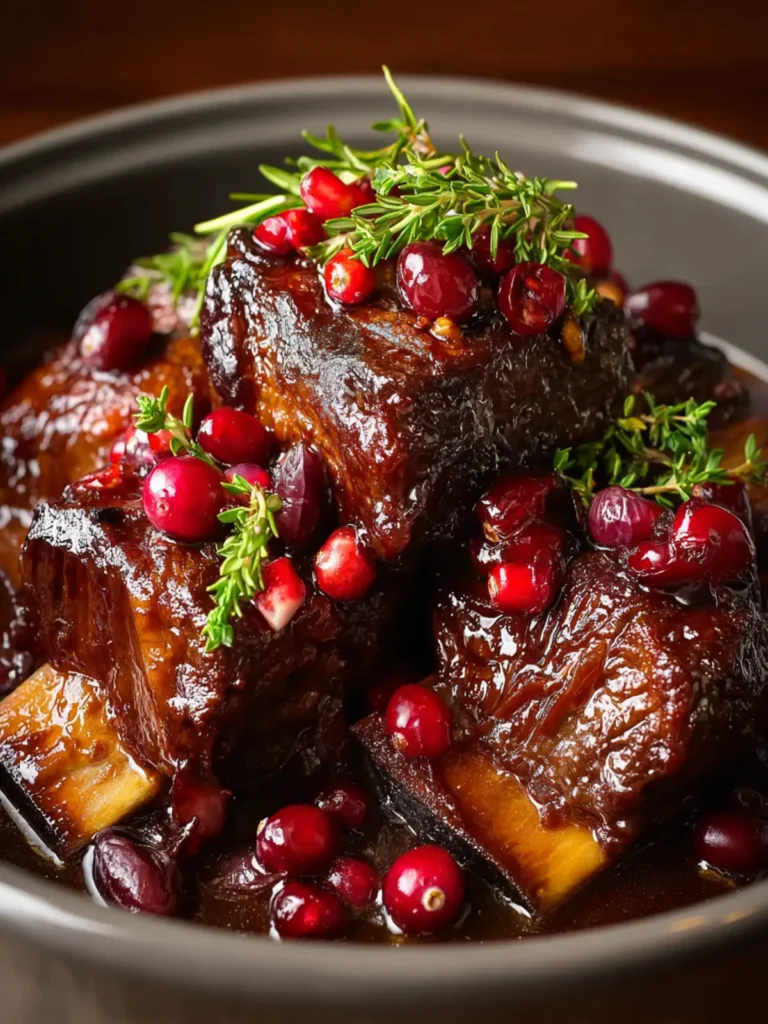 Crockpot Cranberry Beef Short Ribs First Image