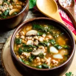 Ground Turkey Soup (with Mushrooms and Spinach) First Image