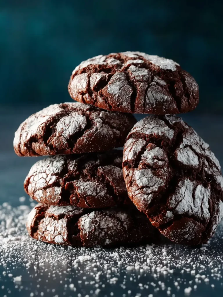 Flourless Chocolate Crinkle Cookies First Image