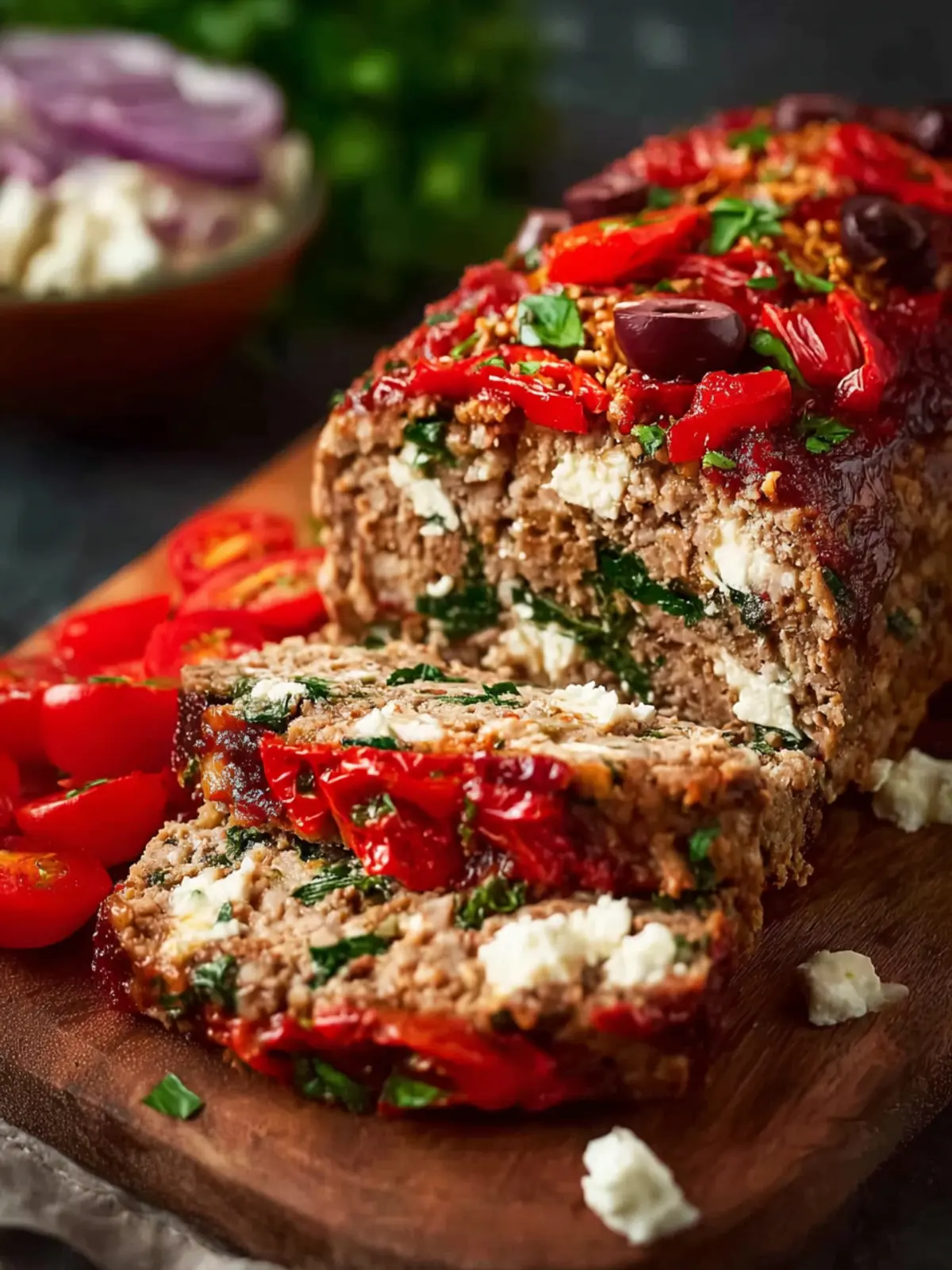 Greek Meatloaf with Feta Cheese (Gluten-free, Keto, DF Paleo variation) First Image