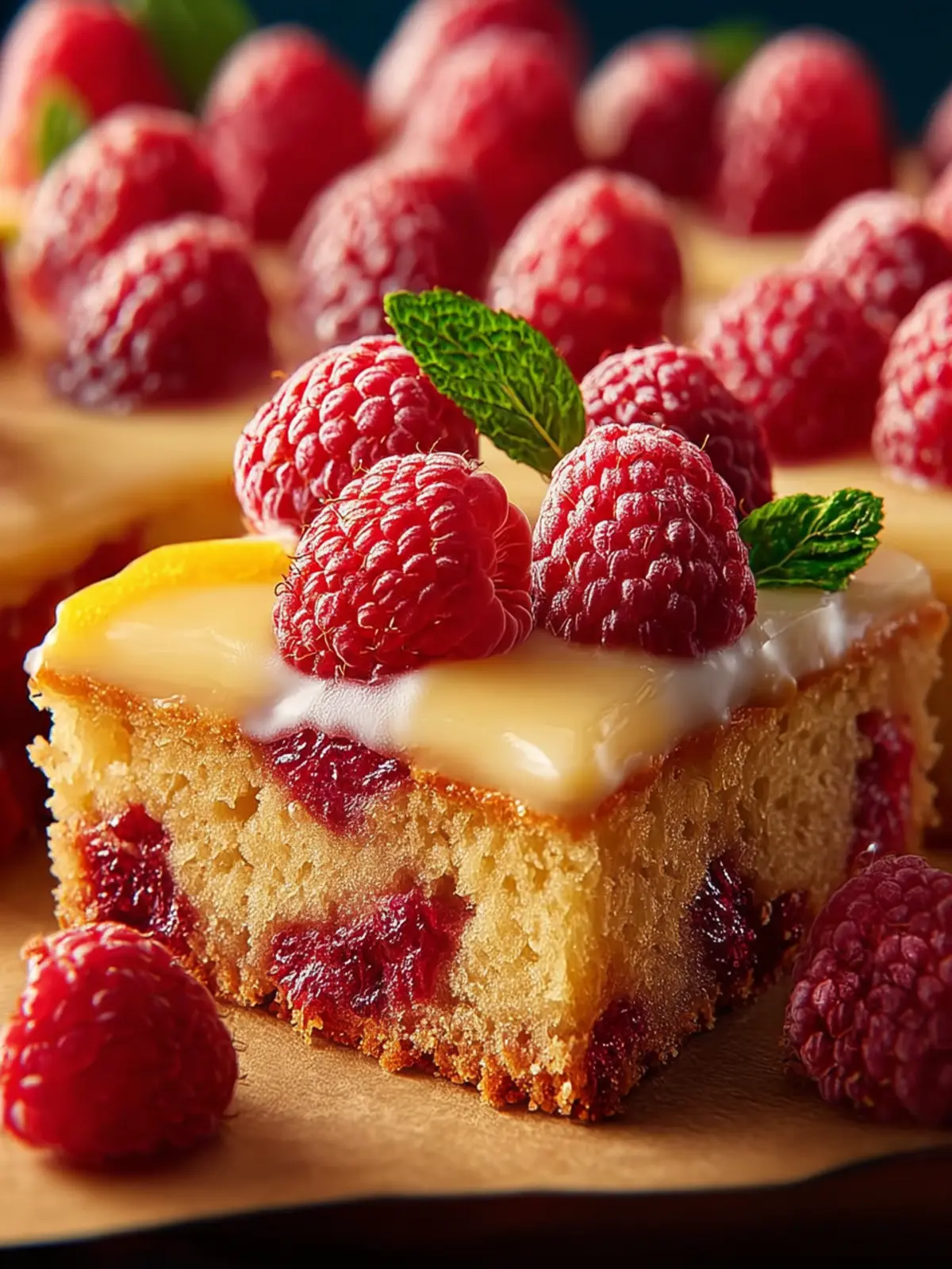 Lemon Raspberry Snack Cake First Image
