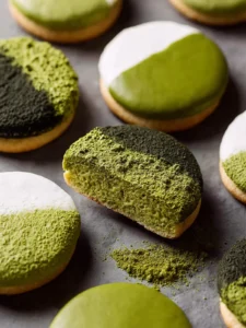 Matcha Black and White Cookies First Image