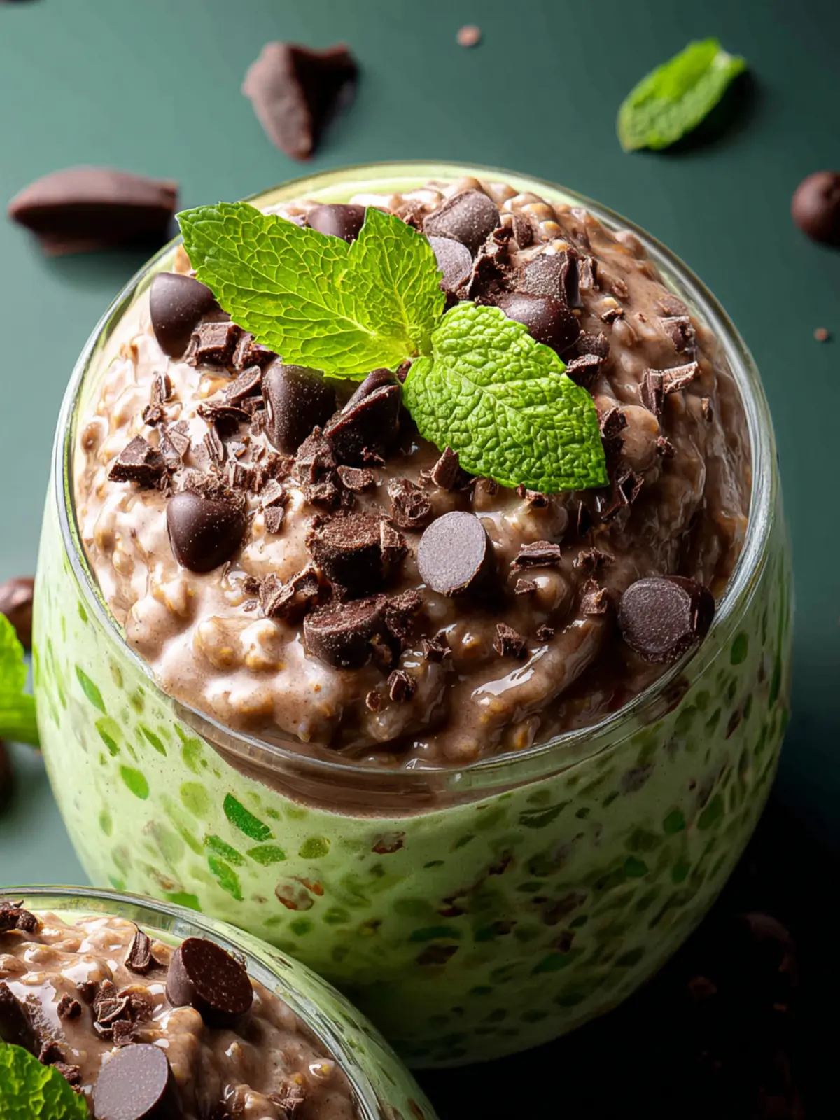 Mint Chocolate Chip Overnight Oats Recipe First Image