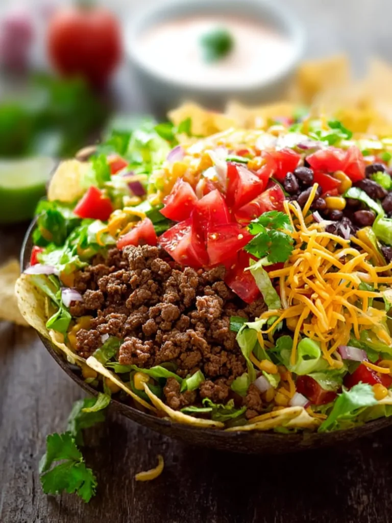 Loaded Beef Taco Salad First Image